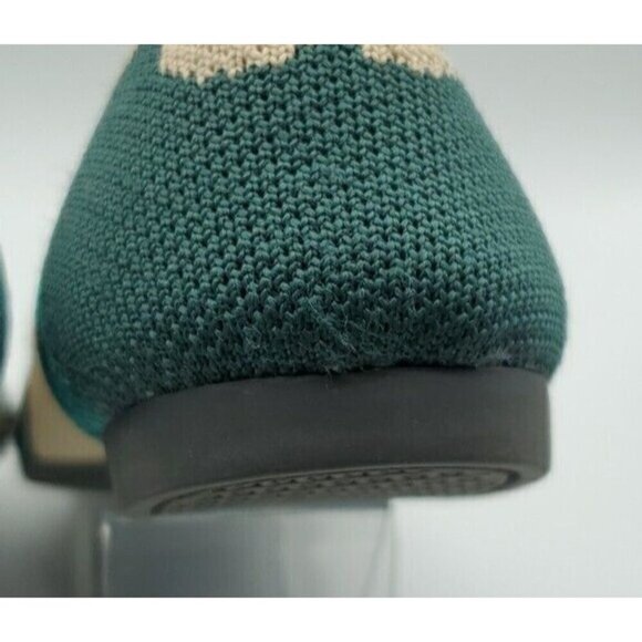 Rothy’s Flat Womens Size 7 Moroccan Ikat The Pointed Toe Green Shoe Retired - Picture 11 of 13